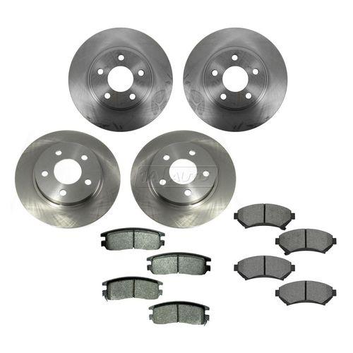 Brake pad & rotor kit metallic front & rear for buick cadillac olds pontiac new