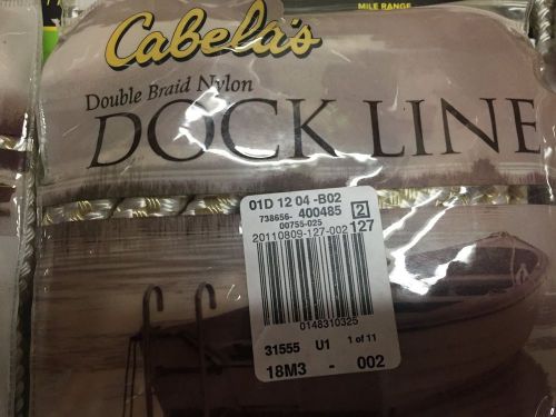 Double braded 1/2 inch nylon dock line 2x15ft 1x25ft gold/white