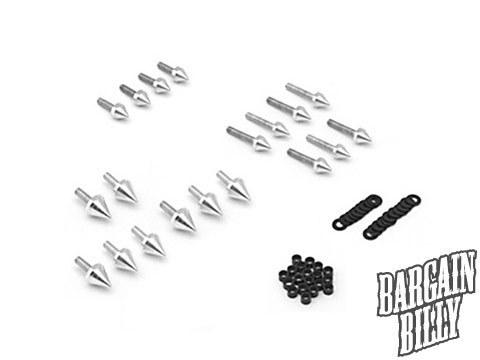 Motorcycle spike fairing bolts 04-07 honda cbr 1000rr new silver spiked bolt kit