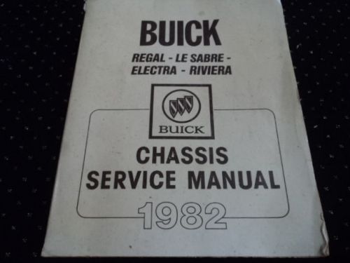 Factory original 1982 buick chassis service manual