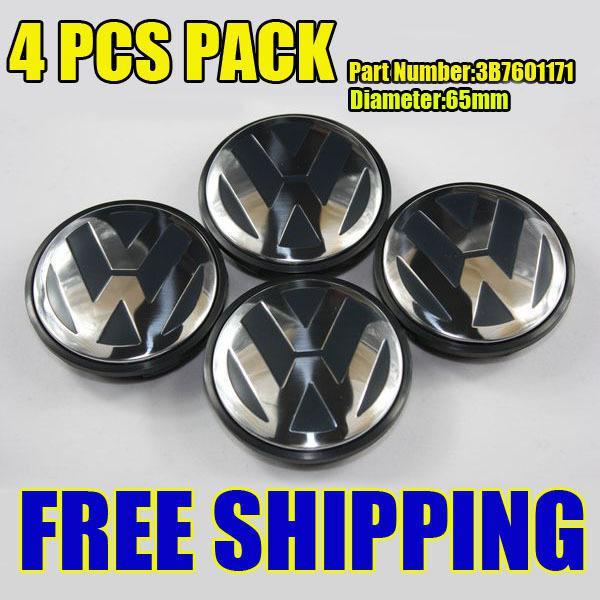 For volkswagen wheel center caps fit vw jetta passat golf mk5 gti eos 4pcs new