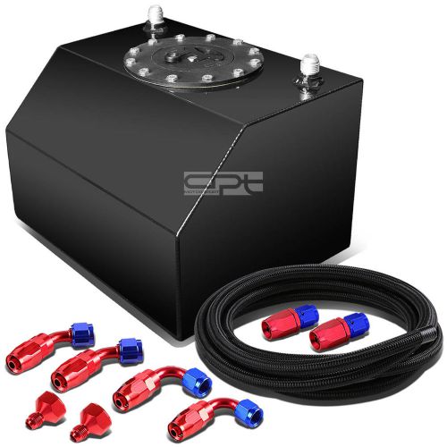 4 gallon lightweight coated race reserved tank+cap+level sender+steel line kit