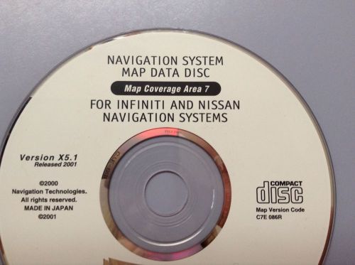 Navigation system map data disc, map coverage area 7, for infiniti and nissan