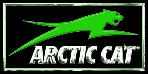 Arctic cat snowmobile racing snocross garage banner - green chrome