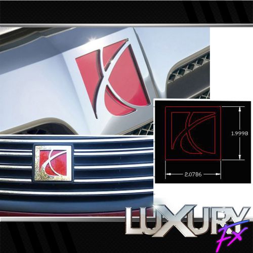2pc. luxury fx stainless steel saturn logo emblem for 2005-2007 saturn ion 4dr