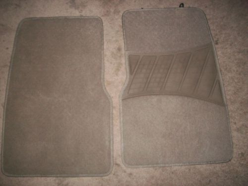 Set of 2, new dark beige tan car truck van floor mats runners