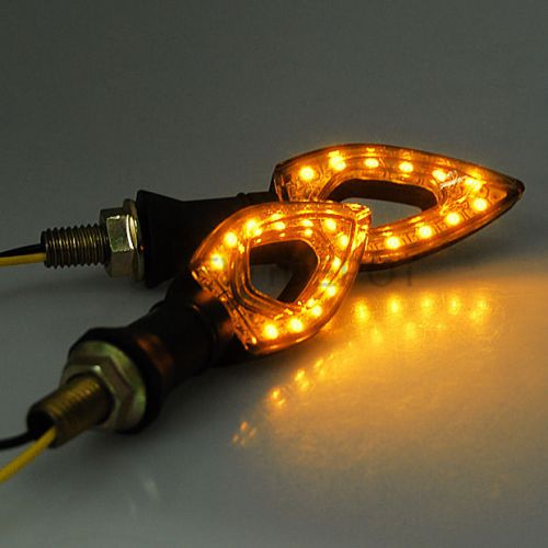 Motorcycle 12 led turn signal indicator blinker light amber for honda vt750 nd