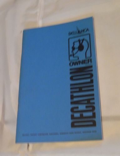 Bellanca decathlon owner manual 1972-1979