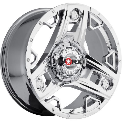 16x8 chrome worx triad 801 5x5 &amp; 5x5.5 +10 rims trail blade mt 285/75/16