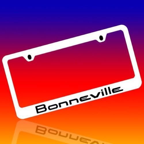 Pontiac *bonneville* genuine engraved chrome license plate frame tag holder 2