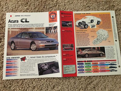 ★★ acura cl - collector brochure - spec sheet - photo 1995+ ★★