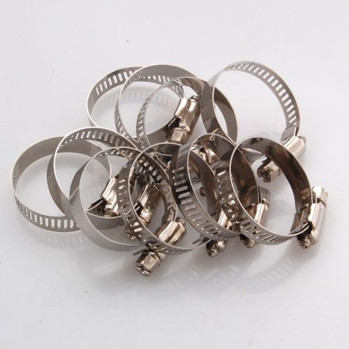 25 x adjustable 22mm-30mm stainless steel drive hose clamps fuel line worm clips