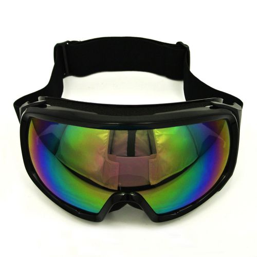 Black frame coloured len adult motocross bike snow snowboard ski goggle eyewear