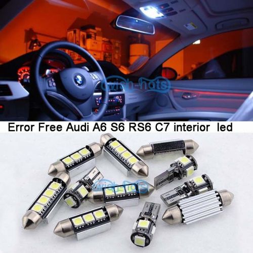 15x white canbus interior lamp led light kit for 2012+ audi a6 s6 rs6 c7 m+tool