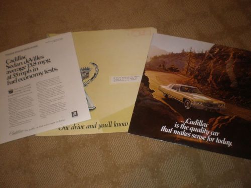 1974 cadillac coupe deville sedan de ville original mailed sales brochure +