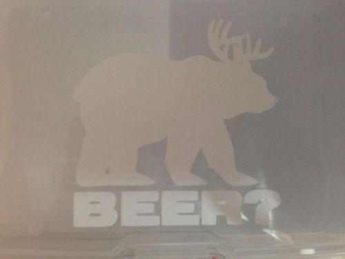 Bear + deer = beer?  vinyl decal
