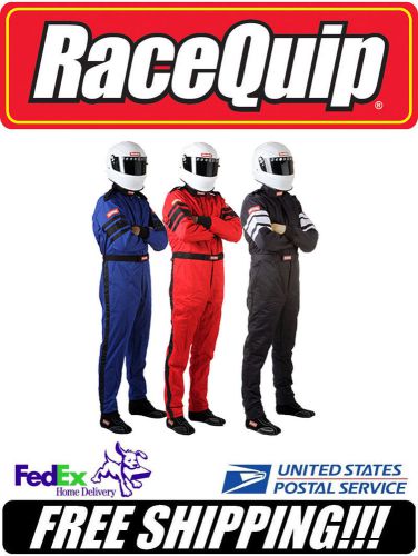 Racequip red medium m sfi 3.2a/multi-layer racing race driving suit #120013