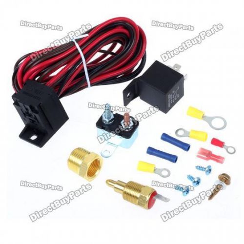 Electric radiator engine fan thermostat temperature switch relay kit 3/8&#034; thread