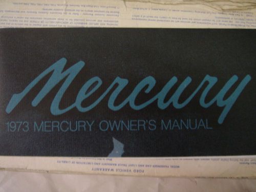 1973 mercury original owners manual used