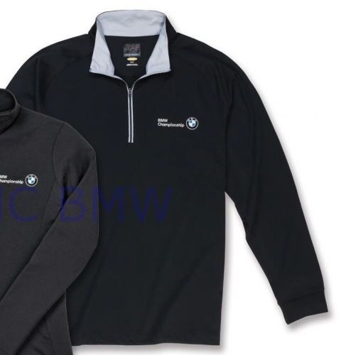 Bmw genuine greg norman play dry 1/4 zip performance mock men black xl large