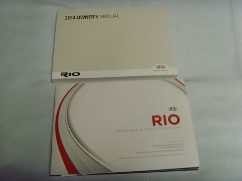 2014 kia rio original owner&#039;s manual with warranty book and case