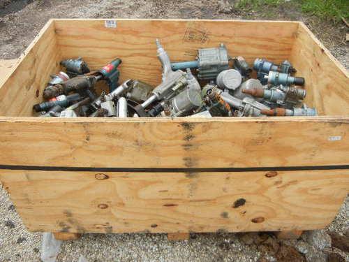 Crate full of deutsch huck rockwell airfact riveters and tools