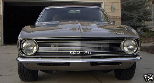 67 chevy chevrolet camaro custom billet grille 1967 with turn signal hole or w/o