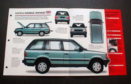 1998 land rover range rover 4.0 se unique imp brochure