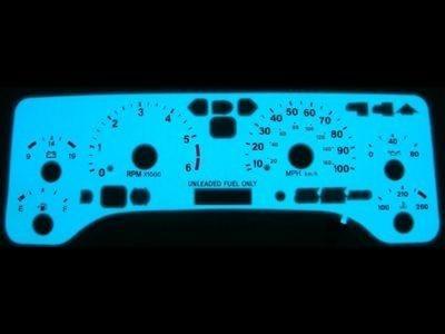 Jeep wrangler tj white face glow gauge 1996 1997 1998 1999 2000 2001 2002 2003