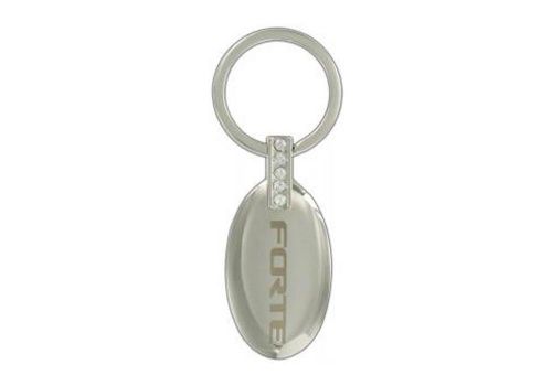 Kia forte keychain oval forte crystal accents key chain oem # ue090 ay709 new