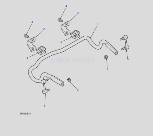 Front anti sway bar range rover p38a genuine land rover part