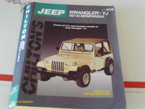 Chilton jeep wrangler/yj 1987 - 1994 repair manual