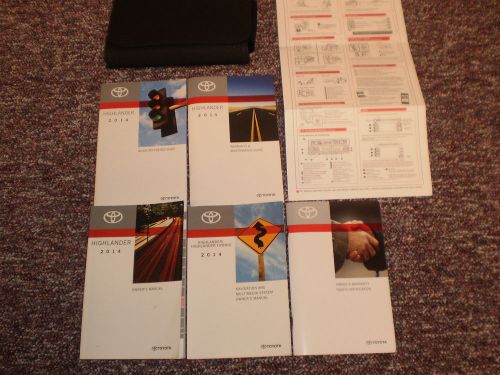 2014 toyota highlander suv owners manual books nav guide leather case all models