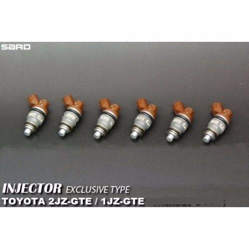 6 x 800cc denso sard side feed injectors for toyota supra 1jz-gte 2jz-gte