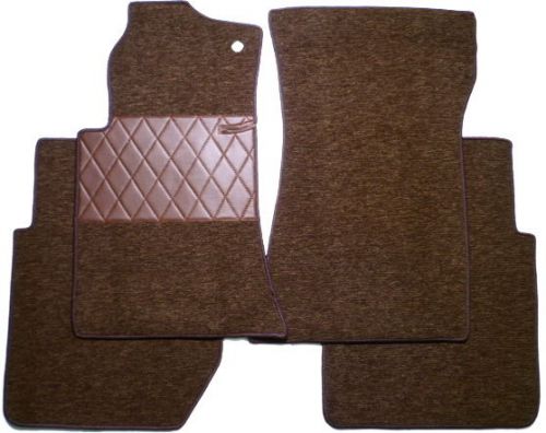 Prem. dark brown loop mat set for mercedes w 116 280 s se 300 sd 1972-1980