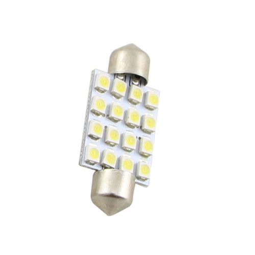 Car 1 pcs interior dome festoon bulb reading light licence amp white 16 smd led