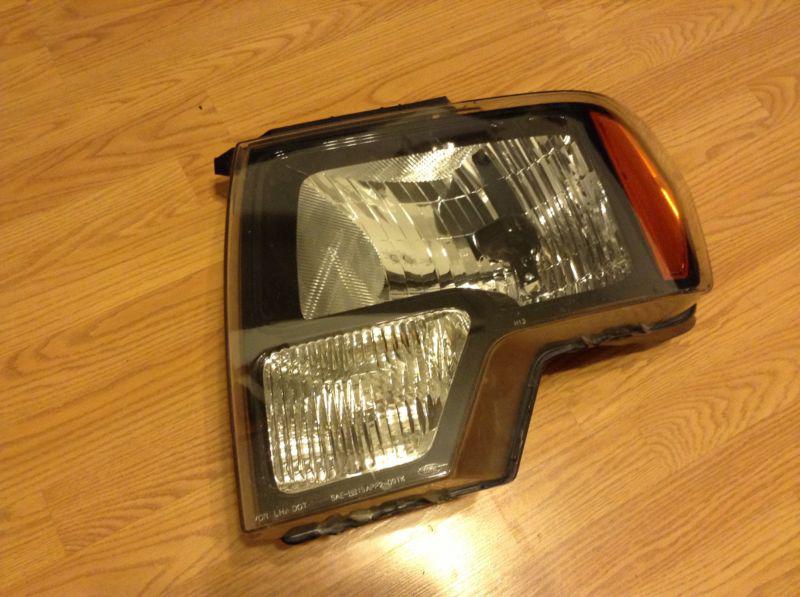 Oem ford 2009-2013 f150 svt raptor black left driver headlamp headlight 