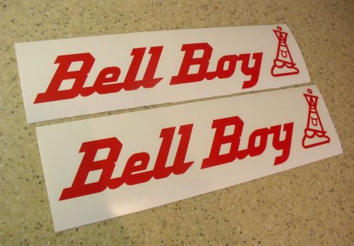 Bell boy vintage boat decal sticker die cut 2-pak free ship + free fish decal!