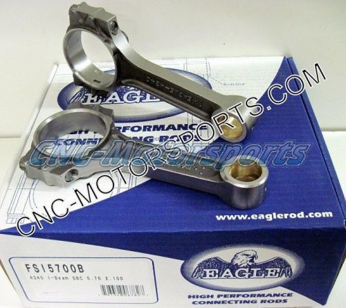 Fsi5700 eagle 4340 forged i beam connecting rods sb chevy 350 5.700 length