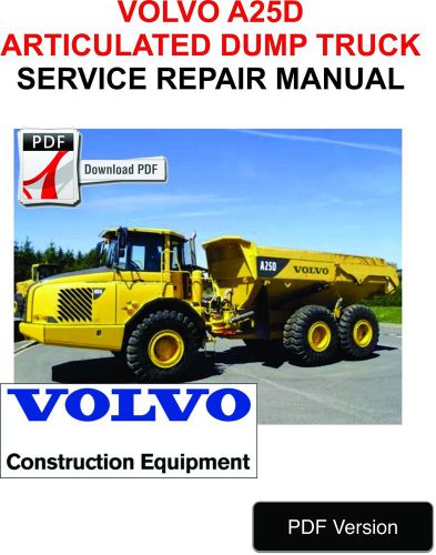 Volvo a25d articulated dump truck service repair manual