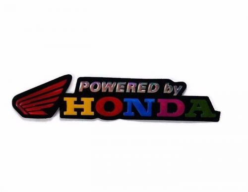 2pc powered by honda wing reflective sticker die-cut foil emboss car bike