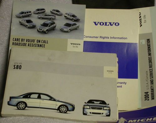 Set of owner&#039;s manual literature for 2004 volvo s80 usa &amp; canada