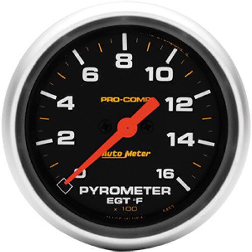 Auto meter 5444 pro-comp pyrometer 2-5/8&#034; electrical full sweep