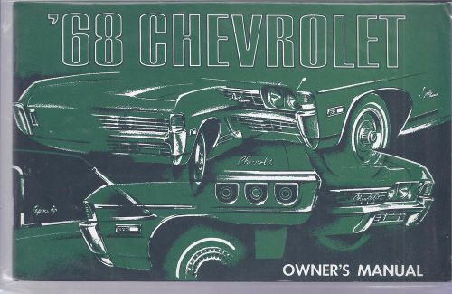 1968  chevrolet  owners manual reprint