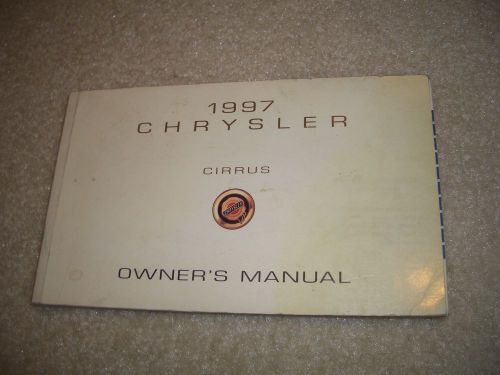 1997 97 chrysler cirrus owners manual ~book only~ factory guide book original