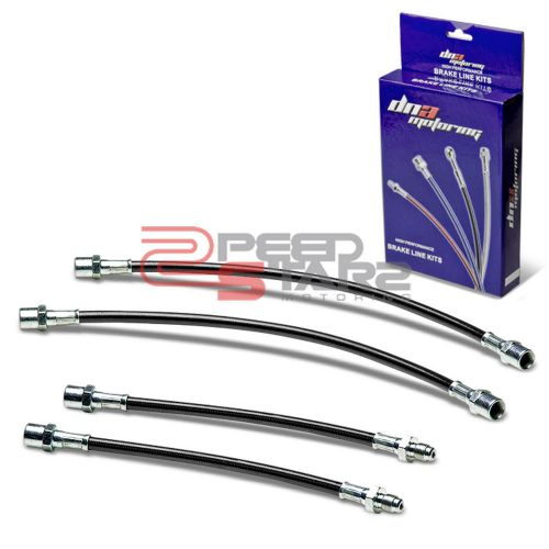 For audi a6/s6 front/rear black stainless racing brake line/hose pvc coated 4pc