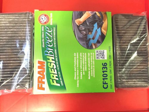 Lot of 2 cabin air filter-freshbeeze fram cf10136 with arm hammer baking soda