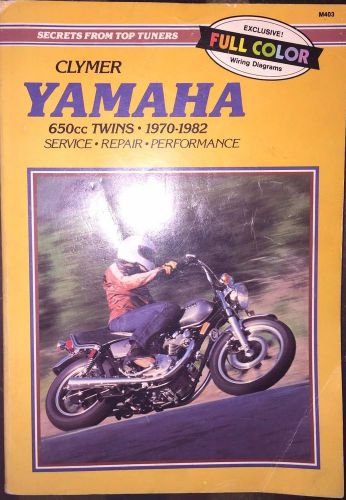 Clymer yamaha 650c twins 1970-1982 service &amp; repair manual