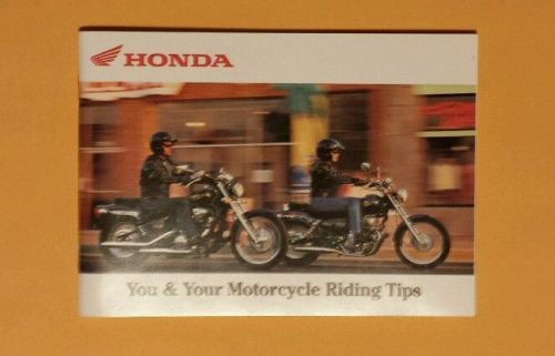 Honda you &amp; your motorcycle riding tips book booklet manual brochure