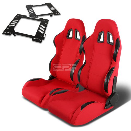 Type-4 racing seat red pvc+silder/rail+for 99-04 ford mustang sn-95 bracket x2